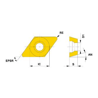三菱マテリアル（株） 旋削用インサート DEGX 旋削用インサート（超硬） DEGX150402L-F HTI10