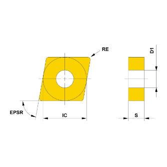 三菱マテリアル（株） 旋削用インサート CNGG 旋削用インサート（超硬） CNGG120404-MJ HTI10