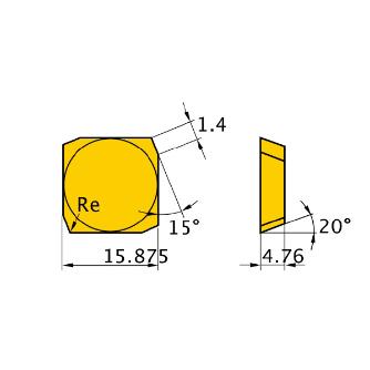 三菱マテリアル（株） カッタチップ SEKN カッタチップ（超硬） SEKN1504EFTR1 UTI20T