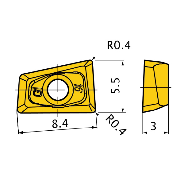 三菱マテリアル（株） カッタチップ QOGT カッタチップ（超硬） QOGT0830R-G1 HTI10