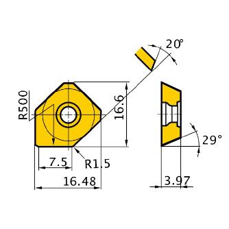 三菱マテリアル（株） カッタチップ WEEW カッタチップ（超硬） WEEW13T3AGER8C HTI05T