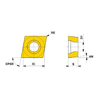 三菱マテリアル（株） 旋削用インサート CCET 旋削用インサート（超硬） CCET060201R-SR HTI10