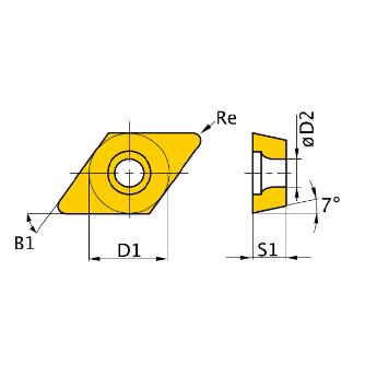 三菱マテリアル（株） 旋削用インサート DCET 旋削用インサート（超硬） DCET070200L-SN HTI10