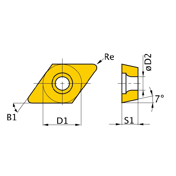 三菱マテリアル（株） 旋削用インサート DCET 旋削用インサート（超硬） DCET070201L-SR HTI10