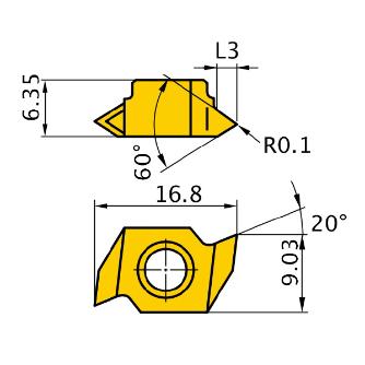 三菱マテリアル（株） 旋削用インサート MLT 旋削用インサート（超硬） MLT2001L UTI20T