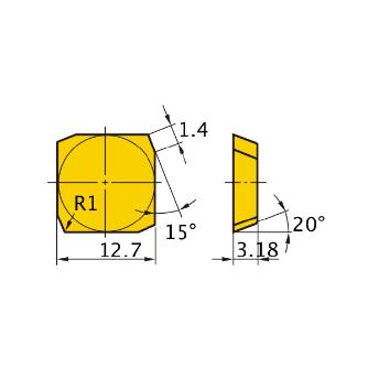 三菱マテリアル（株） カッタチップ SEEN カッタチップ（超硬コーティング） SEEN1203EFSR1 F7030