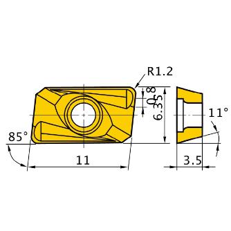 三菱マテリアル（株） カッタチップ APMT カッタチップ（超硬コーティング） APMT1135PDER-H3 F7030