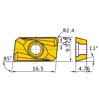 三菱マテリアル（株） カッタチップ APMT カッタチップ（超硬コーティング） APMT1604PDER-H6 F7030