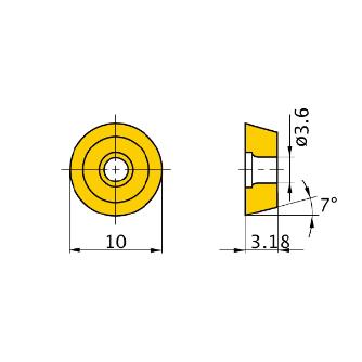 三菱マテリアル（株） 旋削用インサート RCMX 旋削用インサート（超硬コーティング） RCMX1003M0 UE6020