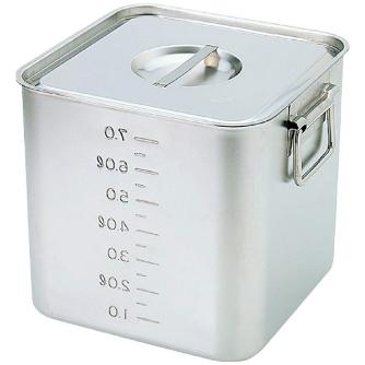 スギコ産業（株） 18ー8深型角キッチンポット(フタ付) SH １８－８深型角キッチンポット（フタ付） SH-4218D