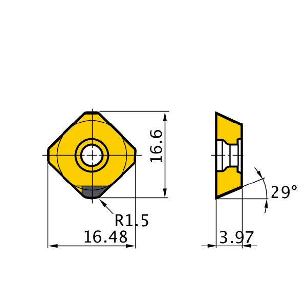 三菱マテリアル（株） カッタチップ WEEW カッタチップ（ＰＣＤ） WEEW13T3AGFR3C MD220