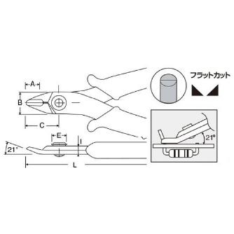 太洋電機産業（株） 精密ニッパー フラットカット YN 精密ニッパー　フラットカット YN-13