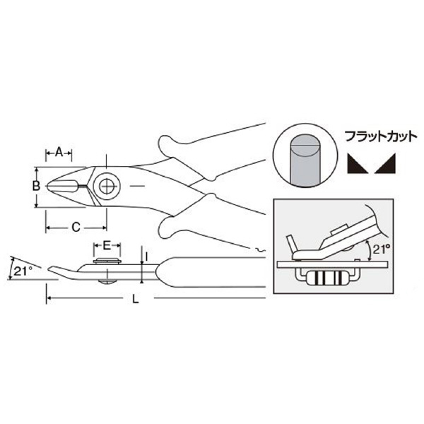太洋電機産業（株） 精密ニッパー フラットカット YN 精密ニッパー　フラットカット YN-13