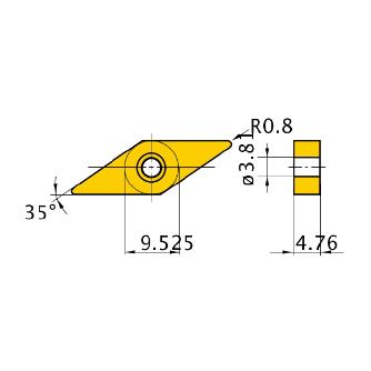 三菱マテリアル（株） 旋削用インサート(CBN) NP-VNMA 旋削用インサート（ＣＢＮ） NP-VNMA160408F MB710
