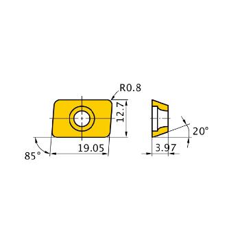 三菱マテリアル（株） カッタチップ AEMW カッタチップ（超硬） AEMW19T308ER UTI20T