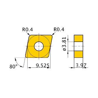 三菱マテリアル（株） 旋削用インサート CNMG 旋削用インサート（超硬） CNMG09T304-MS UTI20T