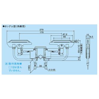 パナソニック（株）　電材 集電アーム タンデム型(角棒用) DH 集電アーム　タンデム型（角棒用） DH58911K1