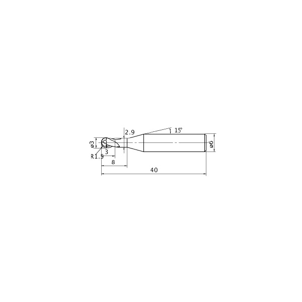 三菱マテリアル（株） ミラクルエンドミル VC2ESB ミラクルエンドミル VC2ESB R0150N080