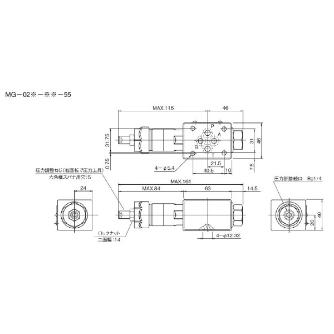 ダイキン工業（株） モジュラースタック形減圧弁 MG モジュラースタック形減圧弁 MG-02P-03-55