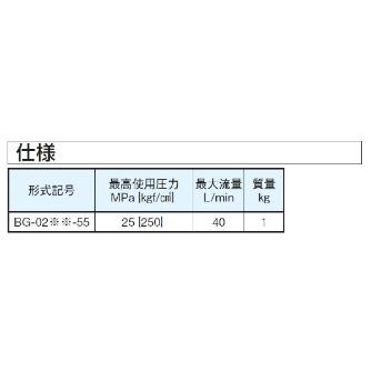 ダイキン工業（株） 圧力取出用ブロック BG 圧力取出用ブロック BG-02PT-55