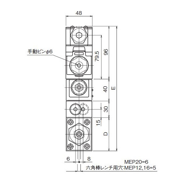 ダイキン工業（株） 電磁パイロット切換弁 MEP 電磁パイロット切換弁 MEP12A2CPXW-60