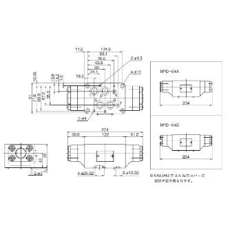 ダイキン工業（株） モジュラースタック形パイロットチェック弁 MPD モジュラースタック形パイロットチェック弁 MPD-04B-50-10