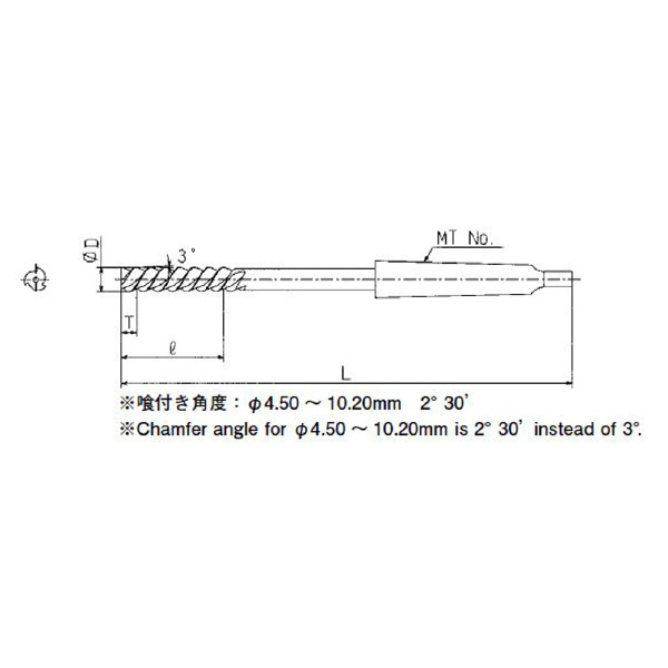 エフ・ピー・ツール（株） ハイヘリカルリーマMTシャンク HH10 ハイヘリカルリーマＭＴシャンク HH10.02MT