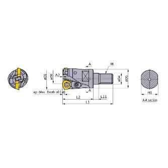 三菱マテリアル（株） カッタ 多機能用(シャンクタイプ) AJX カッタ　多機能用（シャンクタイプ） AJX08R202SA20EL