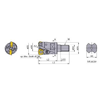 三菱マテリアル（株） カッタ 多機能用(シャンクタイプ) AJX カッタ　多機能用（シャンクタイプ） AJX08R202SA20EL