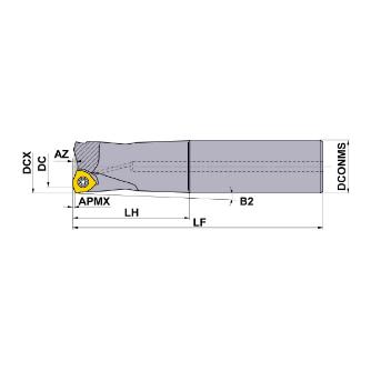 三菱マテリアル（株） カッタ 多機能用(シャンクタイプ) AJX カッタ　多機能用（シャンクタイプ） AJX08R202SA20EL
