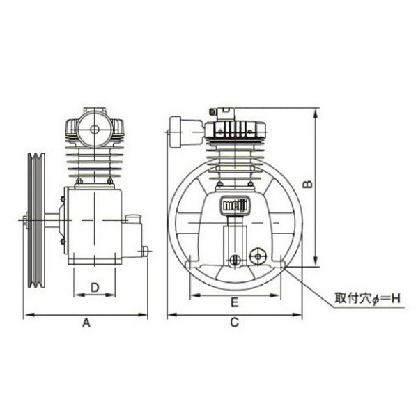 （株）明治機械製作所 圧縮機本体 GHO 圧縮機本体 GHO-2D