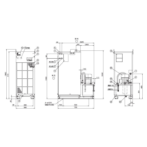ダイキン工業（株） インバータチラー ポンプ・タンク付 AKW インバータオイルコン９型 AKW439