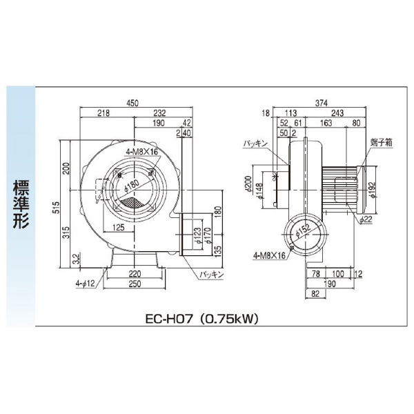 ＳＤＧ（株） 電動送風機(標準) EC 電動送風機（標準） EC-H07-R313