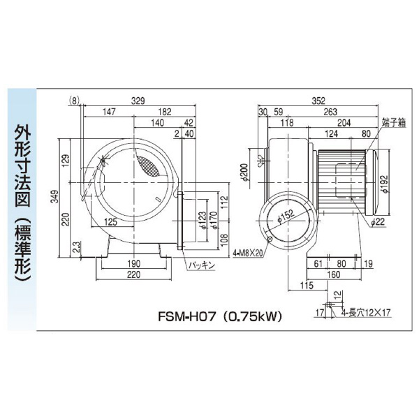 ＳＤＧ（株） 電動送風機(標準) FSM 電動送風機（標準） FSM-H07-R313