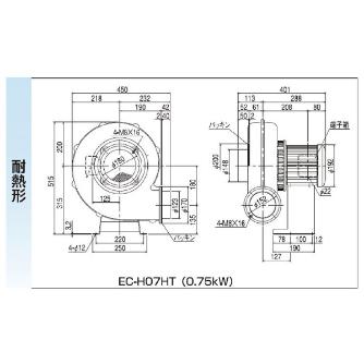 ＳＤＧ（株） 電動送風機(耐熱形) EC 電動送風機（耐熱形） EC-H07HT-R313