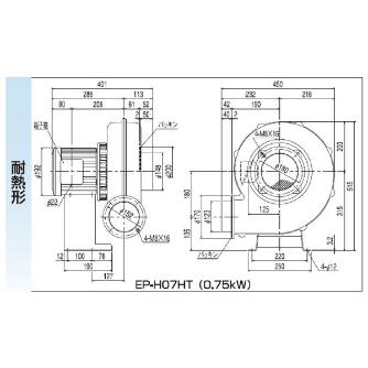 ＳＤＧ（株） 電動送風機(耐熱形) EP 電動送風機（耐熱形） EP-H07HT-L313