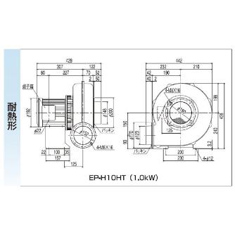 ＳＤＧ（株） 電動送風機(耐熱形) EP 電動送風機（耐熱形） EP-H10HT-L313
