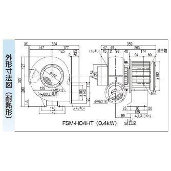 ＳＤＧ（株） 電動送風機(耐熱形) FSM 電動送風機（耐熱形） FSM-H04HT-R313