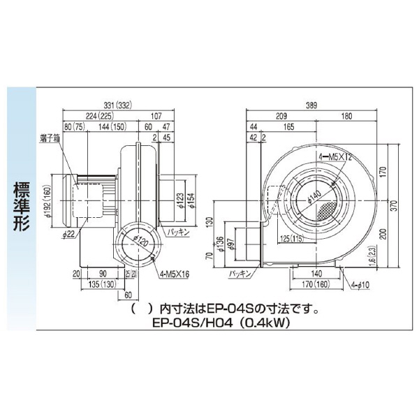 ＳＤＧ（株） 電動送風機(標準) EP 電動送風機（標準） EP-04S-L3A3