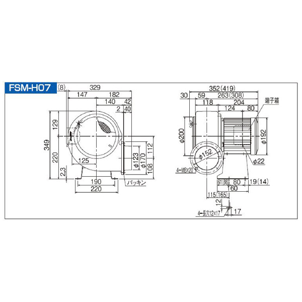 ＳＤＧ（株） 高効率電動送風機(標準) FSM 高効率電動送風機（標準） FSM-H07-R313U