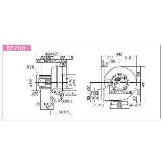 ＳＤＧ（株） 高効率電動送風機(耐熱形) EP 高効率電動送風機（耐熱形） EP-H10HT-L341C