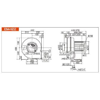 ＳＤＧ（株） 高効率電動送風機(耐熱形) EM 高効率電動送風機（耐熱形） EM-H22HT-R313U
