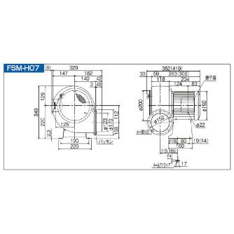 ＳＤＧ（株） 高効率電動送風機(耐熱形) FSM 高効率電動送風機（耐熱形） FSM-H07HT-R313U