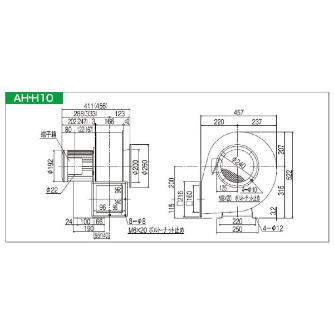 ＳＤＧ（株） 高効率電動送風機(耐熱形) AH 高効率電動送風機（耐熱形） AH-H10HT-L341C