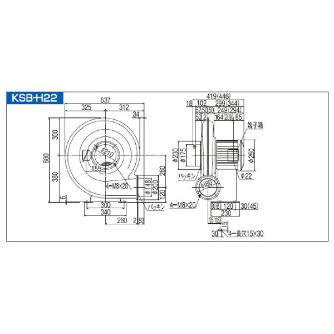 ＳＤＧ（株） 高効率電動送風機(耐熱形) KSB 高効率電動送風機（耐熱形） KSB-H22HT-R341C