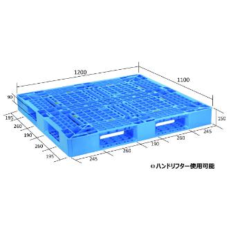 日本プラパレット（株） SLAシリーズパレット SLB-1211 ブルー ＳＬＡシリーズパレット SLB-1211 ﾌﾞﾙｰ