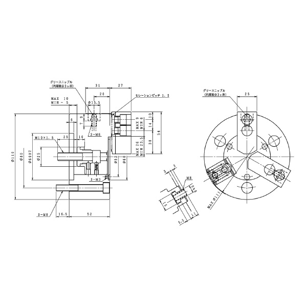 豊和工業（株） セレーテッドチャック H01MA セレーテッドチャック H01MA-4