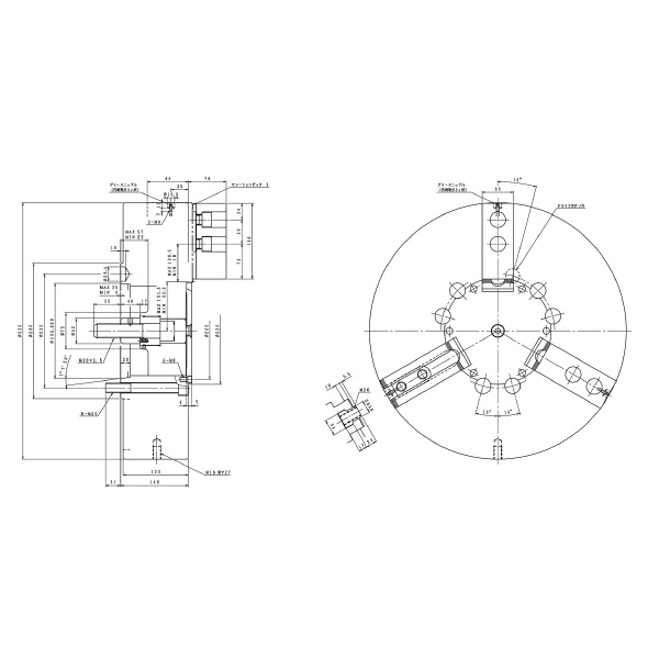 豊和工業（株） セレーテッドチャック H01MA セレーテッドチャック H01MA21 A11-J