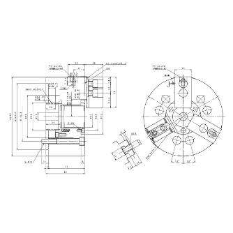 豊和工業（株） ビッグホローチャック H037M ビッグホローチャック H037M-6