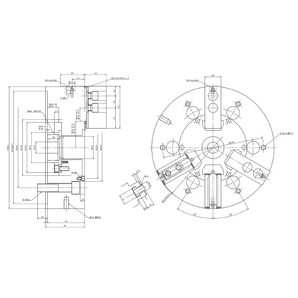 豊和工業（株） 中空チャック H023M 中空チャック H023M-12